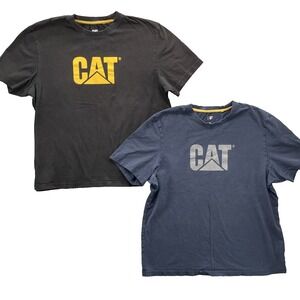 CAT T-Shirt LOT (2) Men's XL  Workwear Safety Gorpcore Streetwear Outdoor Grunge